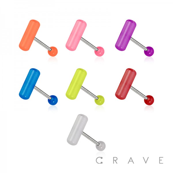 CAT EYE PILL 316L SURGICAL STEEL TONGUE BARBELL